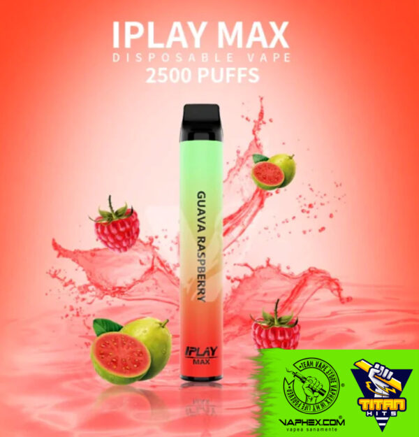 iplay max guava raspberry 2500 puffs