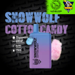 snowwolf max 6000 puffs cotton candy