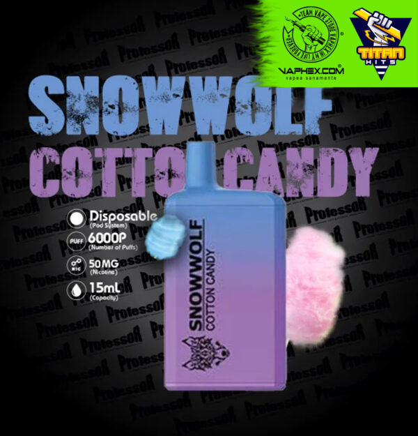 snowwolf max 6000 puffs cotton candy