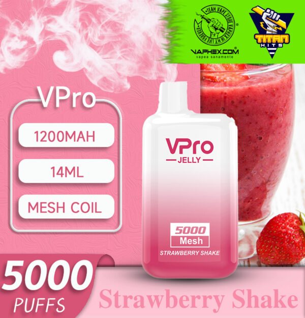 vpro jelly strawberry shake 5000 Puffs