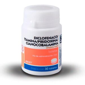 Diclofenaco Tiamina Piridoxina Cianocobalamina Tabletas