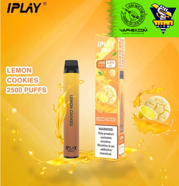 iplay max lemon cookies 2500 puffs