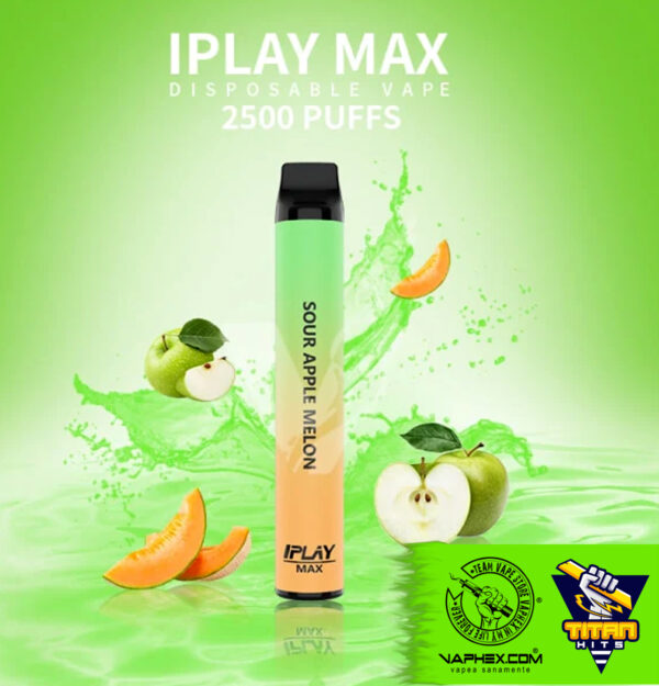 iplay max sour apple melon 2500 puffs