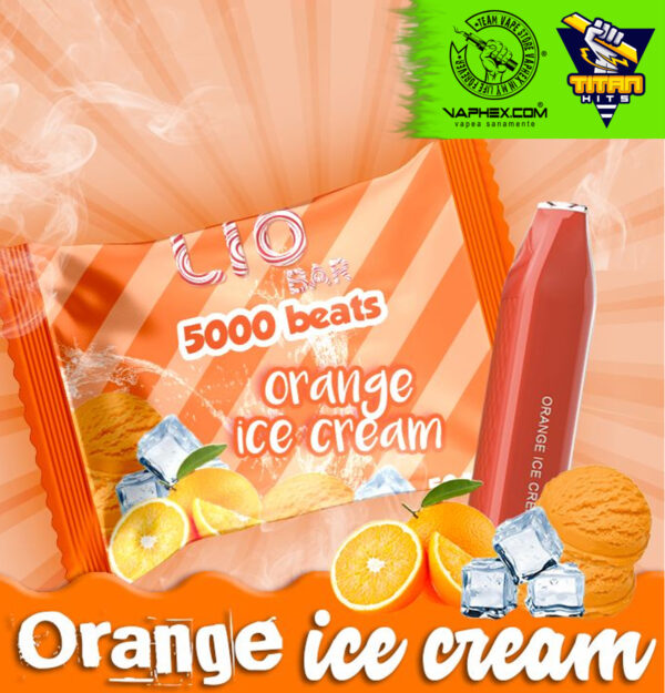 lio bar orange ice cream 5000 Puffs